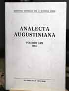 Copertina del volume Analecta Augustiniana