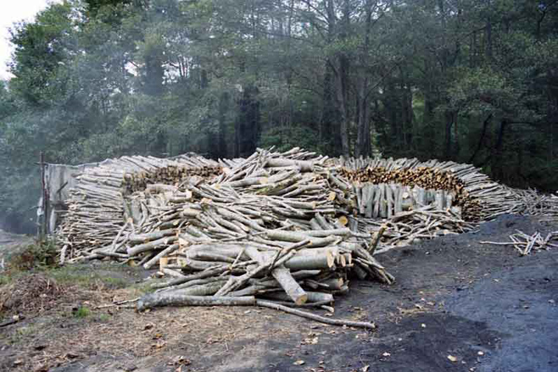 La costruzione della carbonaia